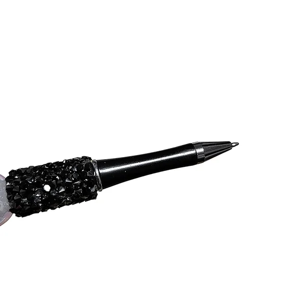 Fashion Fancy Bling Custom Beaded Ballpoint Twist Pen Focal Bead Pink - Picture 3 of 6